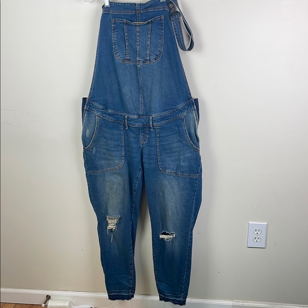 Indigo Blue Classic Blue Denim Overalls Size 1X